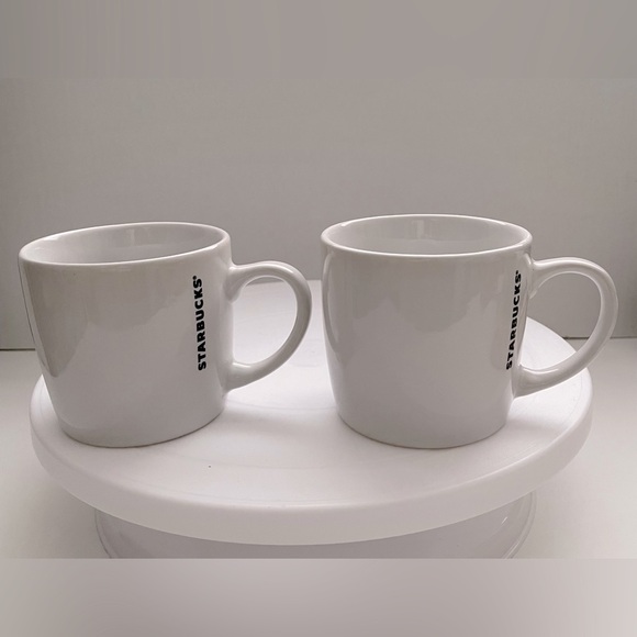 Starbucks Logo White Coffee Mug/Cups Set 7.8oz/230ml - Picture 2 of 6